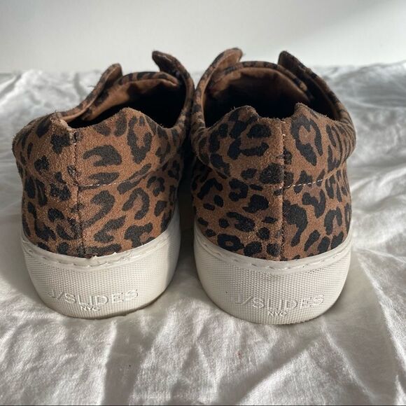J/SLIDES Leopard Laceless Slip On Flatform Sneaker Size 9 - Picture 7 of 10